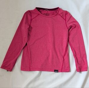 Child XS (5-6) Patagonia Fuchsia Long Sleeve Capilene Base Layer Top